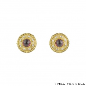 Theo Fennell Diamond Tourmaline Earrings 0.48ct G/VS